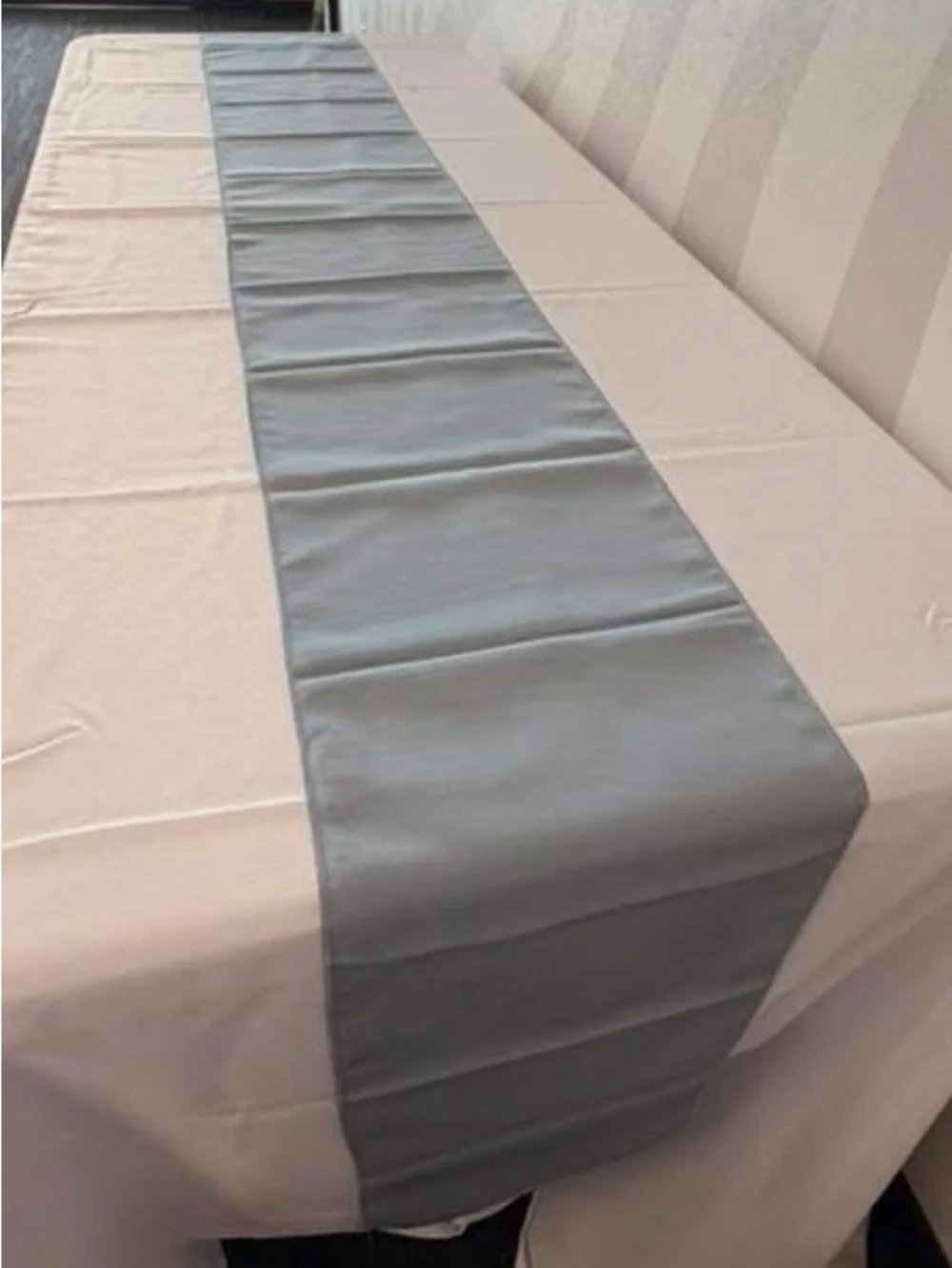 Classic Gray Table Runner - Elegant Home Dining Accent
